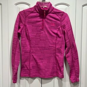 North Face Womens Fleece Pullover with quarter zip. Size: Small- Petite